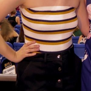 Striped Ribbed Bodysuit